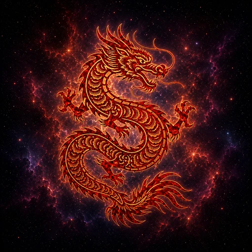 dragon papercut zodiac artwork