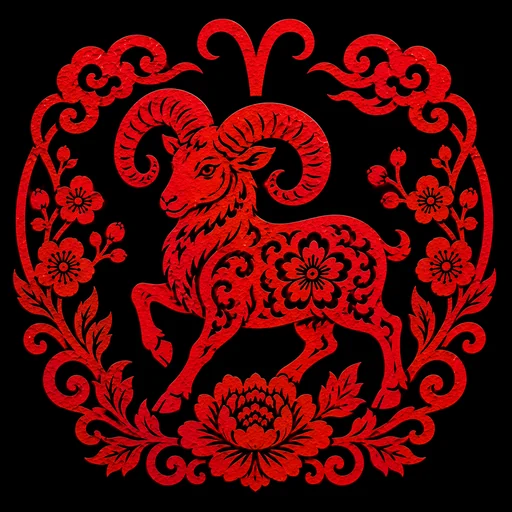 aries papercut zodiac artwork