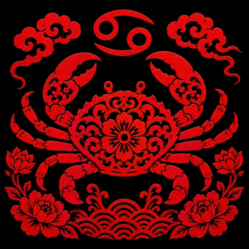 cancer papercut zodiac artwork