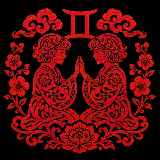 gemini papercut zodiac artwork