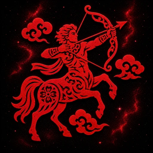 sagittarius papercut zodiac artwork
