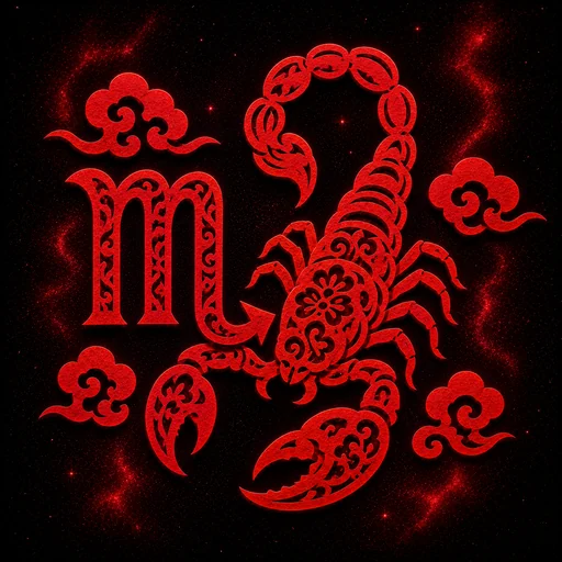 scorpio papercut zodiac artwork